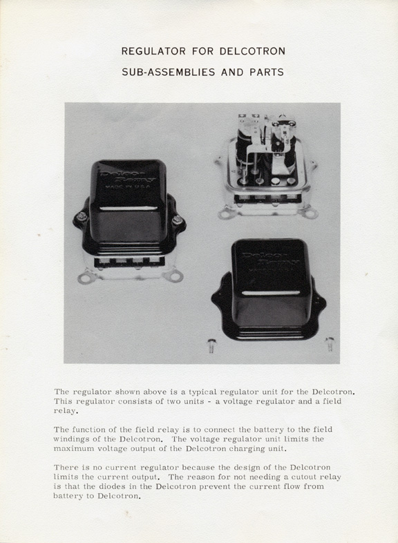 Delco Remy Division Product History Regulators Part